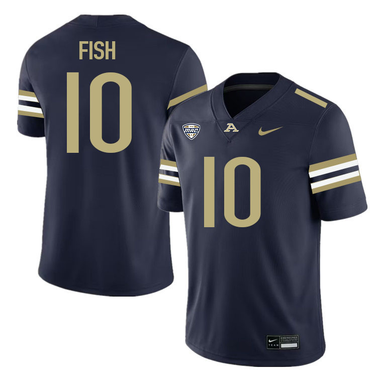 Antavious Fish Akron Zips Jersey,University Of Akron #10 Antavious Fish Jersey Youth-Navy